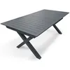 Image de Table de jardin - Gris anthracite - Aluminium - 10 places - 180/240 x 100 cm - Floride