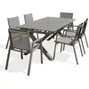 Image de Ensemble Table De Jardin Extensible & 6 Fauteuils "floride" 180-240cm Taupe