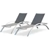 Image de Bain de soleil - DCB GARDEN - Barcelona - Aluminium - Blanc - Empilable - Dossier inclinable