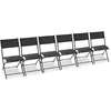 Image de Lot de 6 chaises en aluminium et toile plastifiéee - Gris anthracite - C43