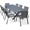 Image de Ensemble repas de jardin 8 places en aluminium - Gris anthracite - FLORIDE