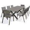 Image de Ensemble repas de jardin 8 places en aluminium - Quartz - FLORIDE