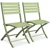Image de Lot De 2 Chaises De Jardin Pliantes "marius" 82cm Vert Lagune
