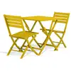 Image de Ensemble Table De Jardin Pliante & 2 Chaises "marius" 70cm Moutarde