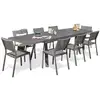 Image de Ensemble Table De Jardin & 8 Chaises "stockholm" 200-300cm Gris Anthracite