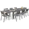 Image de Ensemble repas de jardin 8 places en aluminium (8 chaises) - Gris anthracite - STOCKHOLM