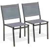 Image de Lot De 2 Chaises De Jardin Empilables "tolede" 87cm Gris Anthracite