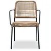 Image de Fauteuil de jardin empilable en corde et acier - Gris anthracite - MARCEAU