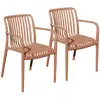 Image de Lot de 2 fauteuils de jardin tiago 81cm terracotta