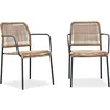 Image de Lot de 2 fauteuils de jardin - CITY GARDEN - Marceau-FT - Empilables - Anthracite