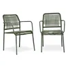 Image de Lot de 2 fauteuils de jardin - CITY GARDEN - MARCEAU-FT - Empilable - Olive