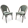 Image de Lot de 2 fauteuils de jardin empilables en aluminium - Vert - BISTRO