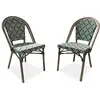 Image de Lot de 2 chaises de jardin empilable bistro 87cm vert