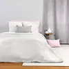 Image de Parure de lit - Housse de couette 100% Gaze de Coton Blanc - Uni - Chambre - Classique - Intemporel