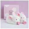 Image de Doudou Et Compagnie Lapin - Coffret Chaussons Avec Hochet Rose 0-6 Mois