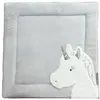 Image de Tapis de jeu - DOUDOU ET COMPAGNIE - Tapidou Licorne gris - 100 x 100 cm - Pour enfant