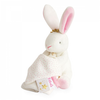 Image de Doudou Lapin Fleurs Avec Mouchoir - Compagnon Doux Et Élégant Pour Bébé