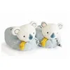 Image de Chausson bébé - DOUDOU ET COMPAGNIE - Yoca le Koala - Bleu/vert deau - Hochet intégré - 0-6 mois