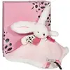 Image de Doudou Et Compagnie - Doudou Lapin -25 Cm - Blanc/rose - Lapin Pompon Rose