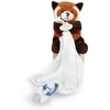 Image de Animal en peluche Doudou et Compagnie Panda Roux avec doudou attache-sucette