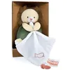 Image de Peluche lion beige avec doudou mouchoir