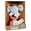Image de Hochet Doudou Et Compagnie Bois Et Tissus Beige