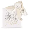 Image de Doudou plat pétales Ours Blanc - 25 cm - Collection Anniversaire