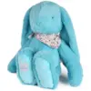 Image de Peluche lapin fleurette turquoise - 50 cm - doudou et compagnie DC4598