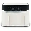 Image de Airfryer Moulinex Easy Fry Dual Ez901af0-ra 8 L 2700 W 2 Tiroirs Ivoire Verre Borosilicate Trempé