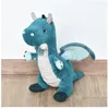 Image de Peluche Dragon Emeraude 40 cm - Histoire dOurs - Peluche - Bleu - Mixte - Enfant