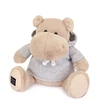 Image de Peluche Histoire D Ours Hippo Avec Sweat Gris Beige