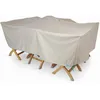 Image de Housse table de jardin 200 x 130 cm taupe