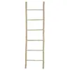 Image de Échelle porte-serviettes - BOX & BEYOND - 6 barres - Bambou - 190 x 50 x 35 cm - Style Scandinave
