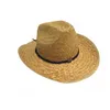 Image de Chapeau Cowboy en Paille - Accessoire de Fête Western - Adulte Mixte - Blanc - Extérieur