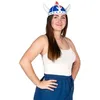 Image de Casque Gaulois France - Adulte - Bleu - Intérieur - Cornes blanches et crête en plastique