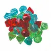 Image de Lot de 30 fausses pierres précieuses en plastique - PARTY PRO - Aqua Bleu Rouge - 3 cm de longueur