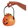 Image de Seau Citrouille Partypro Rond Halloween Orange Plastique Poignée Noire