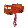 Image de Piñata à tirer - Camion de pompier - Rouge - PARTY PRO - Enfant - Mixte