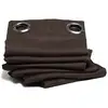Image de Rideau thermique occultant oeillets marron mc610 140l x 260h