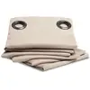 Image de Rideau thermique occultant oeillets beige mc634 140l x 260h