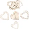 Image de NC Lot De 8 Embellisseurs En Bois coeurs Naturel