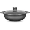Image de VENTEO KitchenPro Cocotte Double Compartiments 28cm 4L Cocotte Fonte Casserole Induction Cuisson Séparée