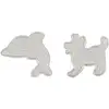 Image de Plaque Pour Perles À Repasser - Dauphin - Chien - 2 Pièces