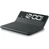 Image de Réveil Muse M-168WI en noir fonctions Snooze et Doze charge sans fil 5W alarme unique avec tonalité et panneau LED blanc