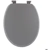 Image de Abattant WC en bois 18 pouces - Attaches Plastiques - Tendance - Gris