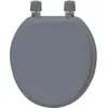 Image de Abattant Wc En Bois Gris Avec Kit De Fixation
