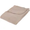 Image de Plaid polaire - ATMOSPHERA - 125 x 150 cm - 100% polyester - Couleur beige - Rectangulaire