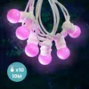 Image de Guirlande Guinguette IP65 Guirlande Lumineuse Parme 10M Câble Blanc