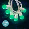 Image de Guirlande Guinguette IP65 Guirlande Lumineuse Extérieur Vert 10M Câble Blanc