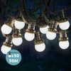 Image de Kit Guirlande Guinguette IP65 Guirlande Lumineuse Blanche 50M